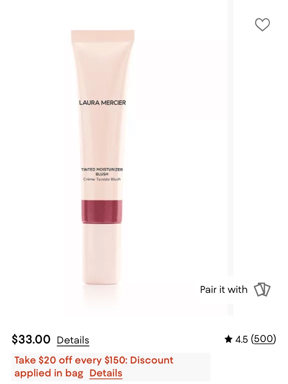 Laura Mercier Tinted Moisturizer Blush - Parasol